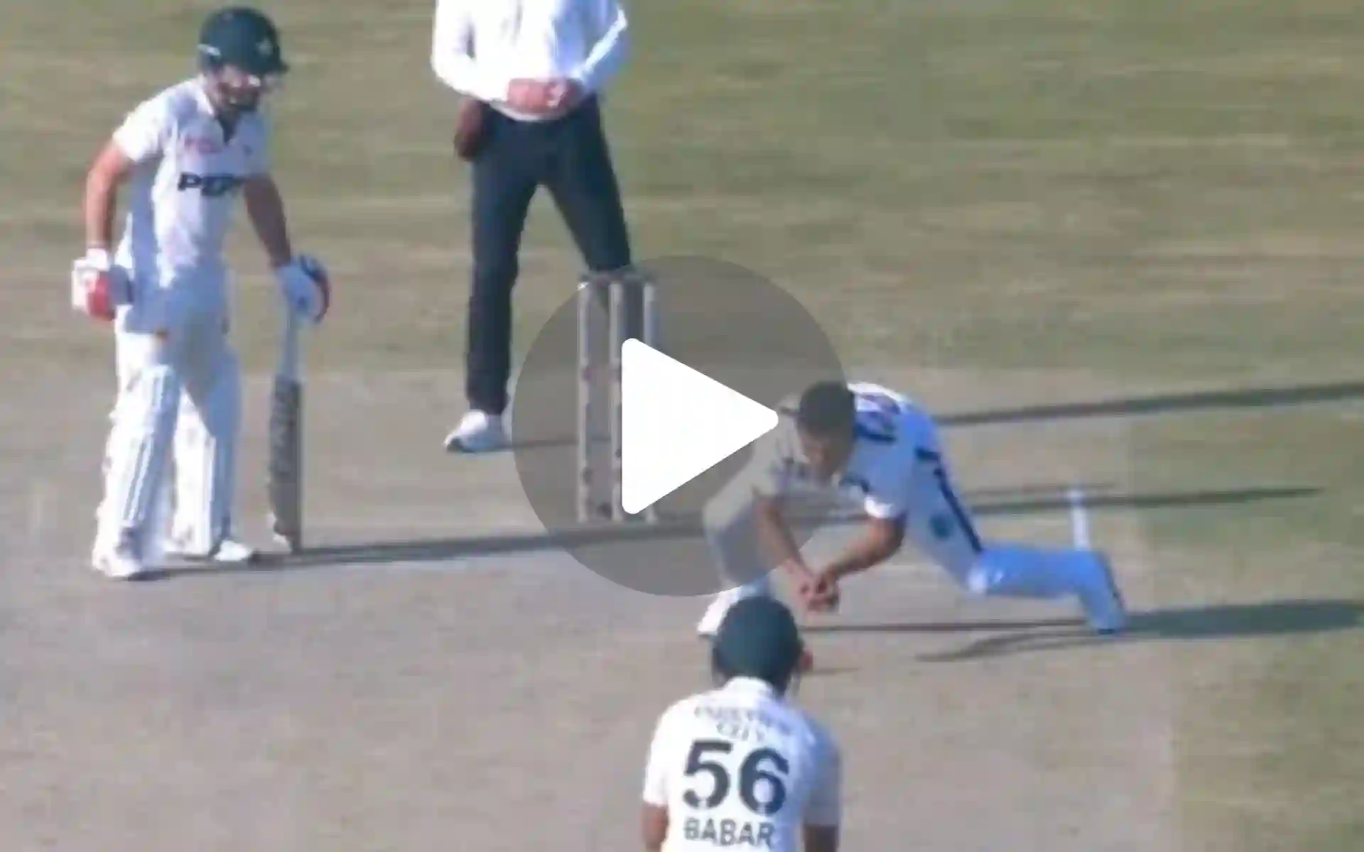 [Watch] Babar Azam Gets Lucky As Motie Drops An Easy Catch In Multan Test